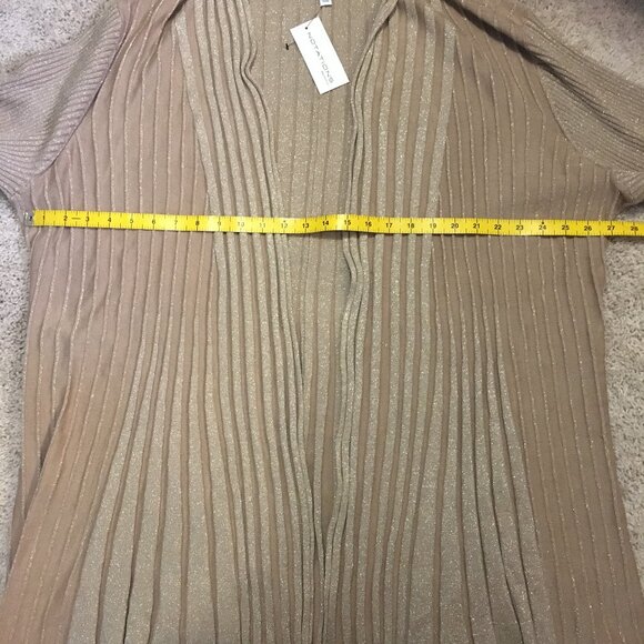 NWT Sparkly Ribbed Rayon Art Deco Cozily Decadent Open Cardigan - Picture 9 of 16